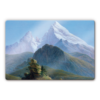 Tableau Sur Verre 100x40 Cm - Paysage De Montagne Alpes - Impression Moderne ARTTOR
