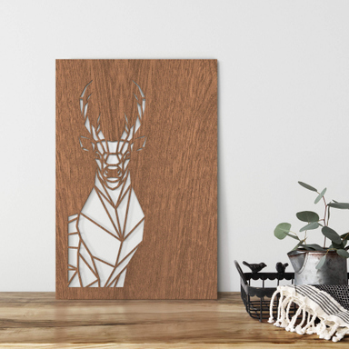 Mojawo Decorazione Da Parete | Testa Di Cervo Con Corna | 10 Punte | Colore Nero | Corna 40 Cm
