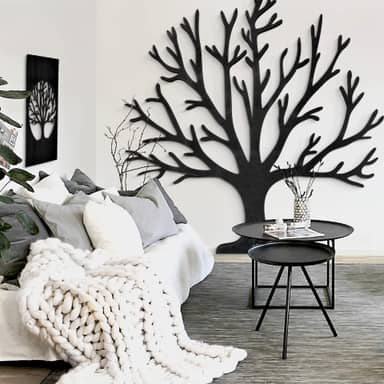 Arbre Déco à Poser XL Hauteur 70 Cm En Bois D'arbre à Thé Naturel