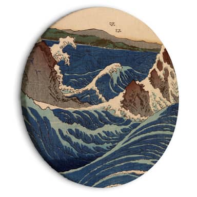 Katsushika Hokusai - Die Grosse Welle Von Kanagawa Glasbild - Strand
