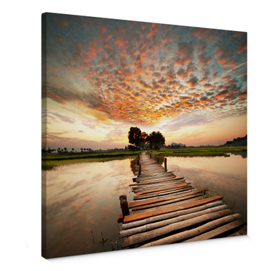 Wall26 Leinwanddruck „Segelboot In Der Lagune“ – 24x36 Zoll, Fertig Zum Aufhängen