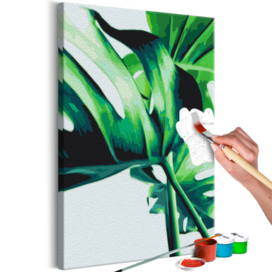ABEUTY Malen Nach Zahlen Set 'Vase Mit Rosen' - Leinwand 40x50 Cm, Inkl. Farben & Pinsel