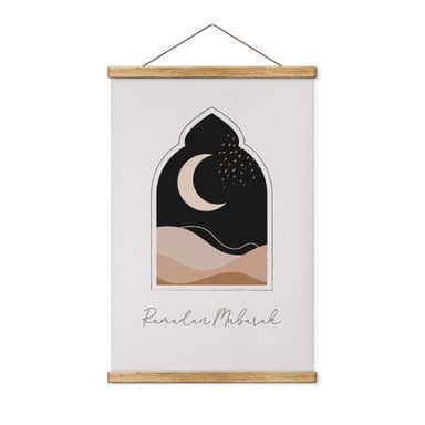 Decoratieve lamp voor Ramadan, Ramadan-decoratie, Eid Mubarak-lantaarn, maan, ster, vintage lantaarn, hangend, decoratief licht voor moslimfeesten, decoratieve gebedsaccessoires, wit