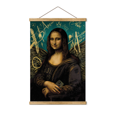 Textile poster Taudalpoi - Mona Lisa avec chewing-gum | wall-art.com