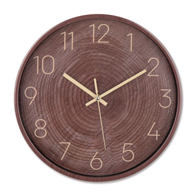 Wanduhr Im Industriestil – 40 Cm, Nussbaum-Optik, Lautlos – Große Zahlen, Römische Ziffern, Metall/MDF – Für Wohnzimmer, Küche, Büro