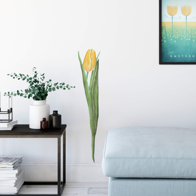 Adesivi Elettrostatici Per Finestra Tulipani – 49x67 Cm – 8 Pezzi – Riutilizzabili, Senza Colla, Effetto Vetrata Colorata