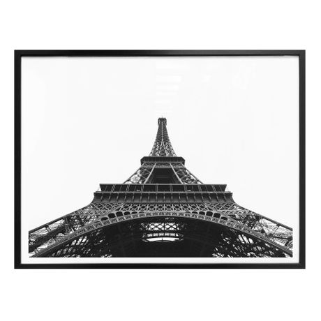 Tableau sur toile Femme sur fond de Tour Eiffel 90x30 | Leroy Merlin
